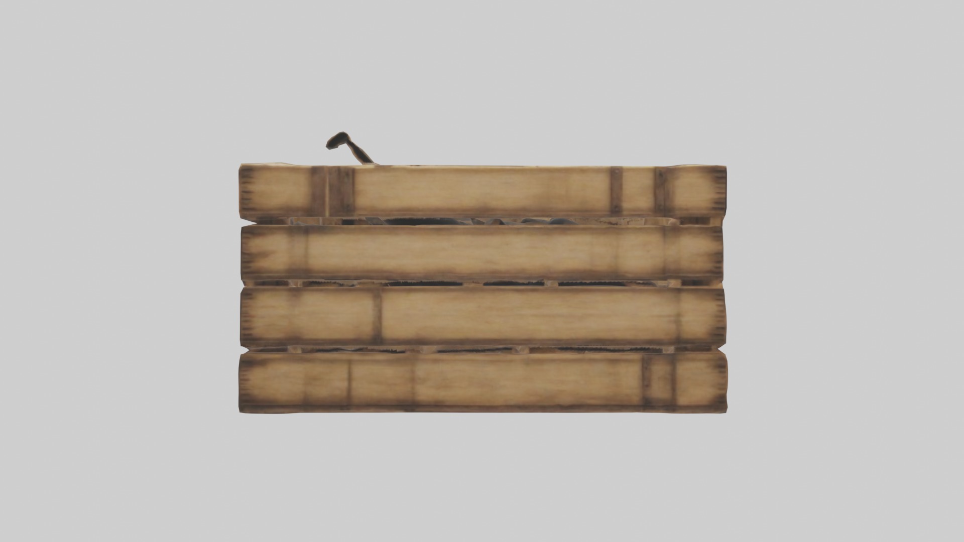 Wooden crate Model Low-poly 3D model_3