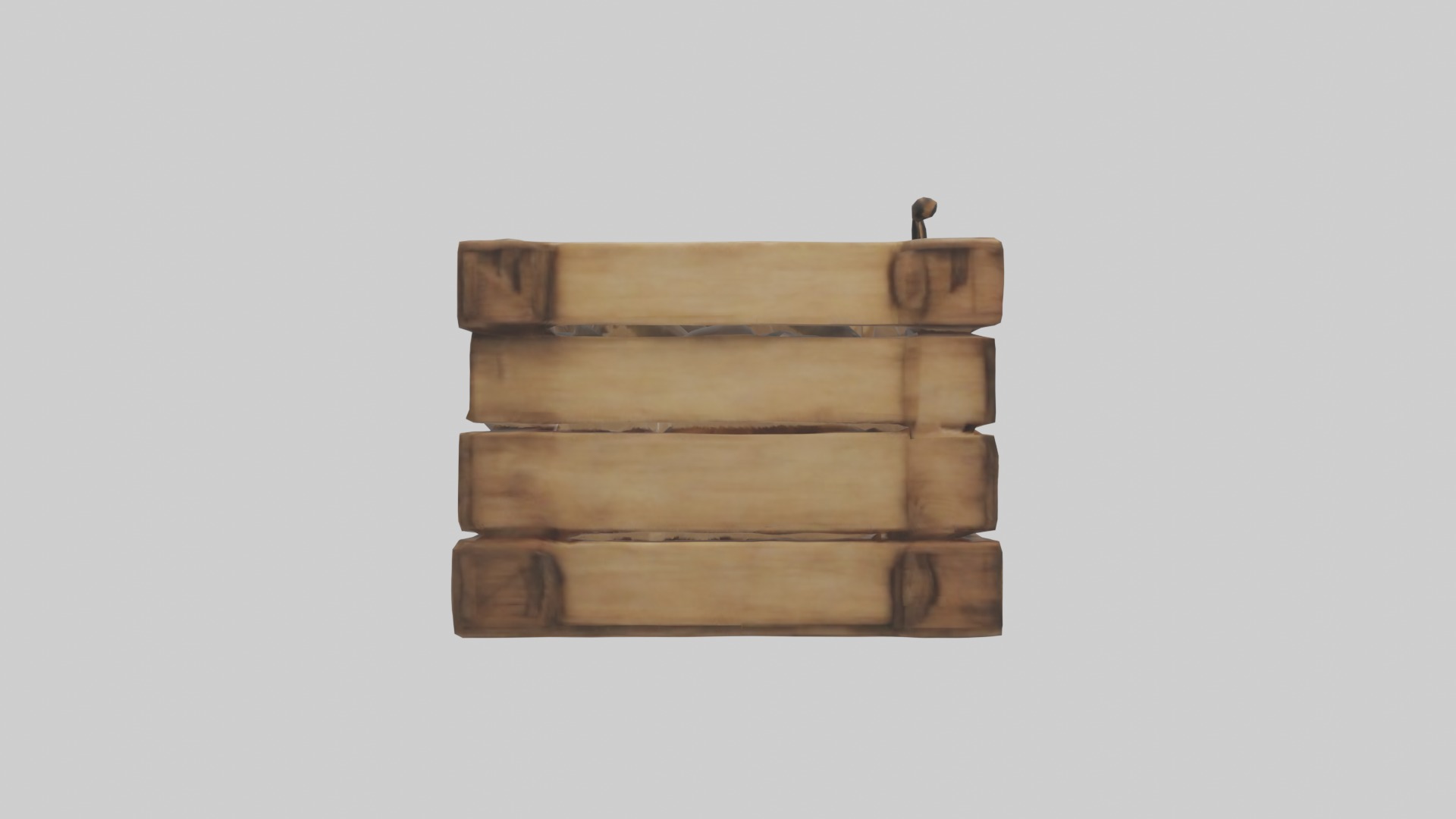 Wooden crate Model Low-poly 3D model_7