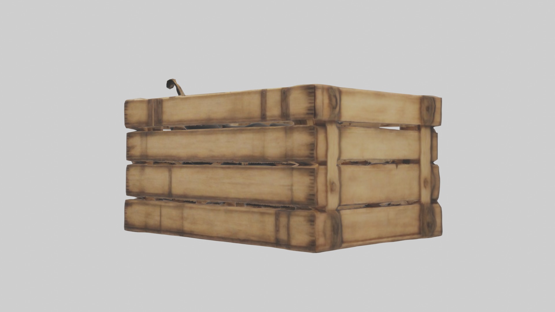 Wooden crate Model Low-poly 3D model_4