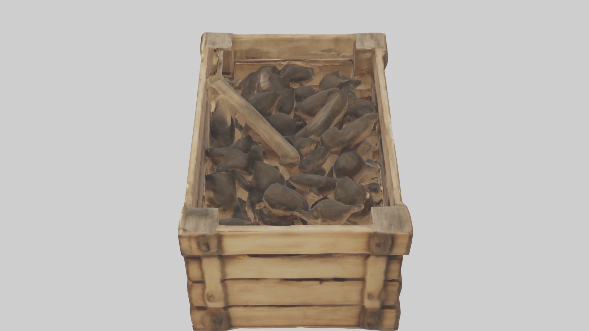 Wooden crate Model Low-poly 3D model_11