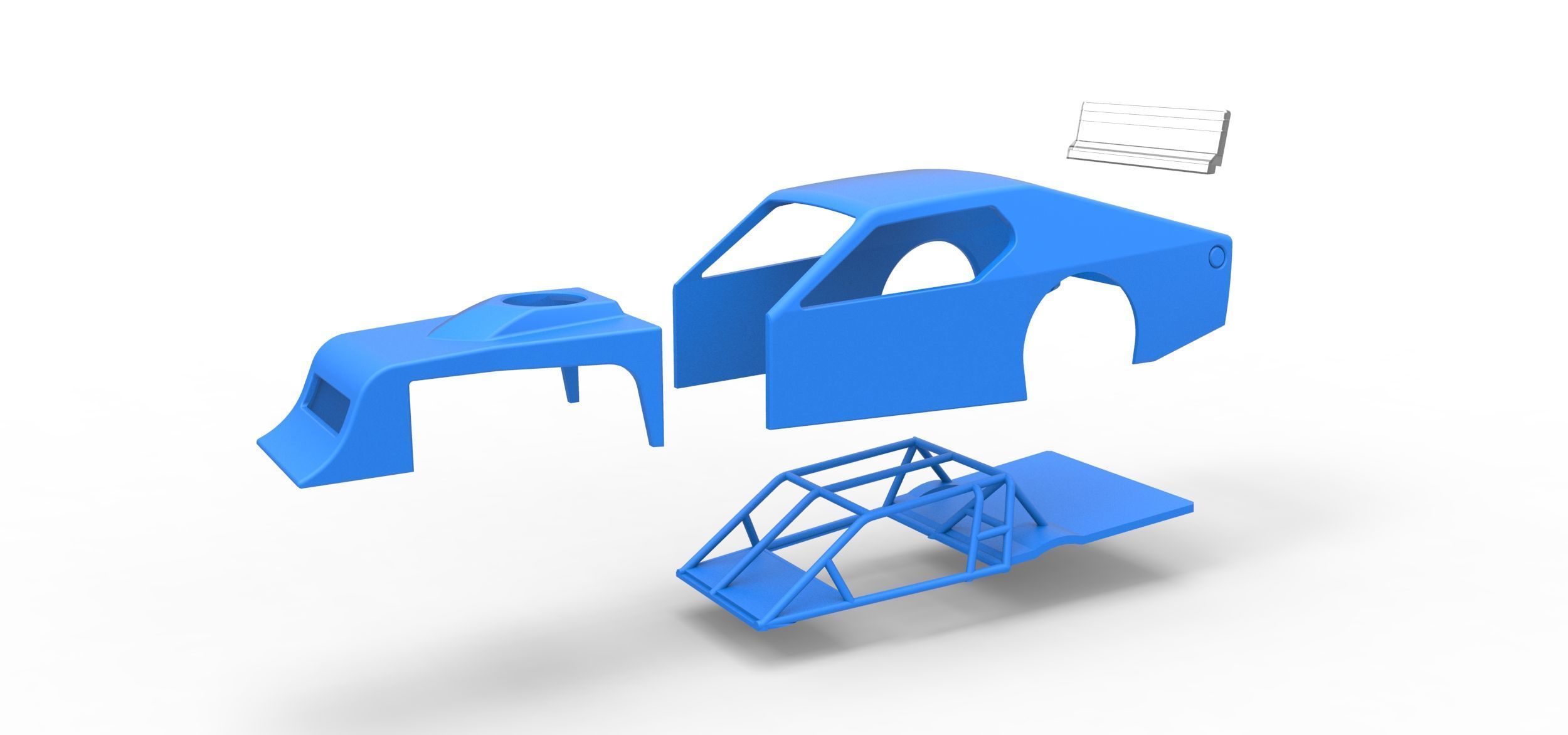 Shell of Asphalt Modified stock car V1 Scale 1 to 25 3D print model_18