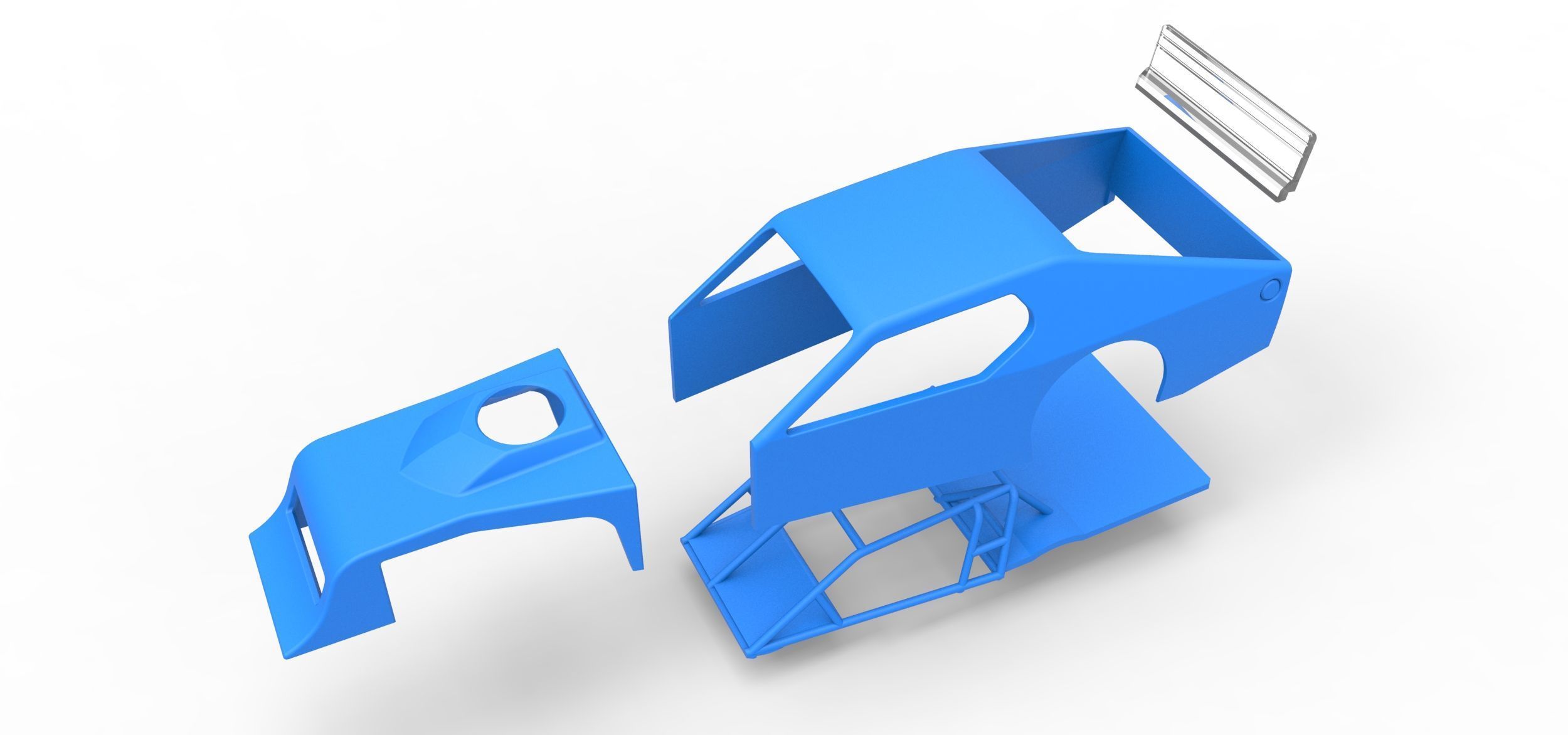 Shell of Asphalt Modified stock car V1 Scale 1 to 25 3D print model_19