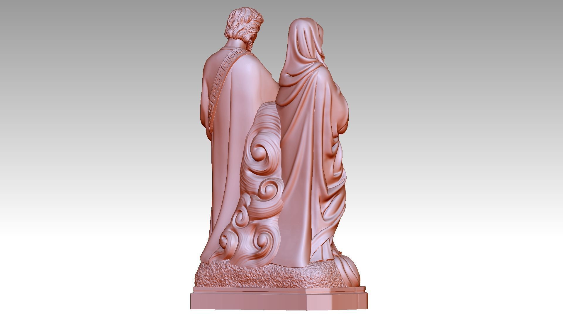 Holy Family - St Joseph - Mary - Jesus 3D print model_5