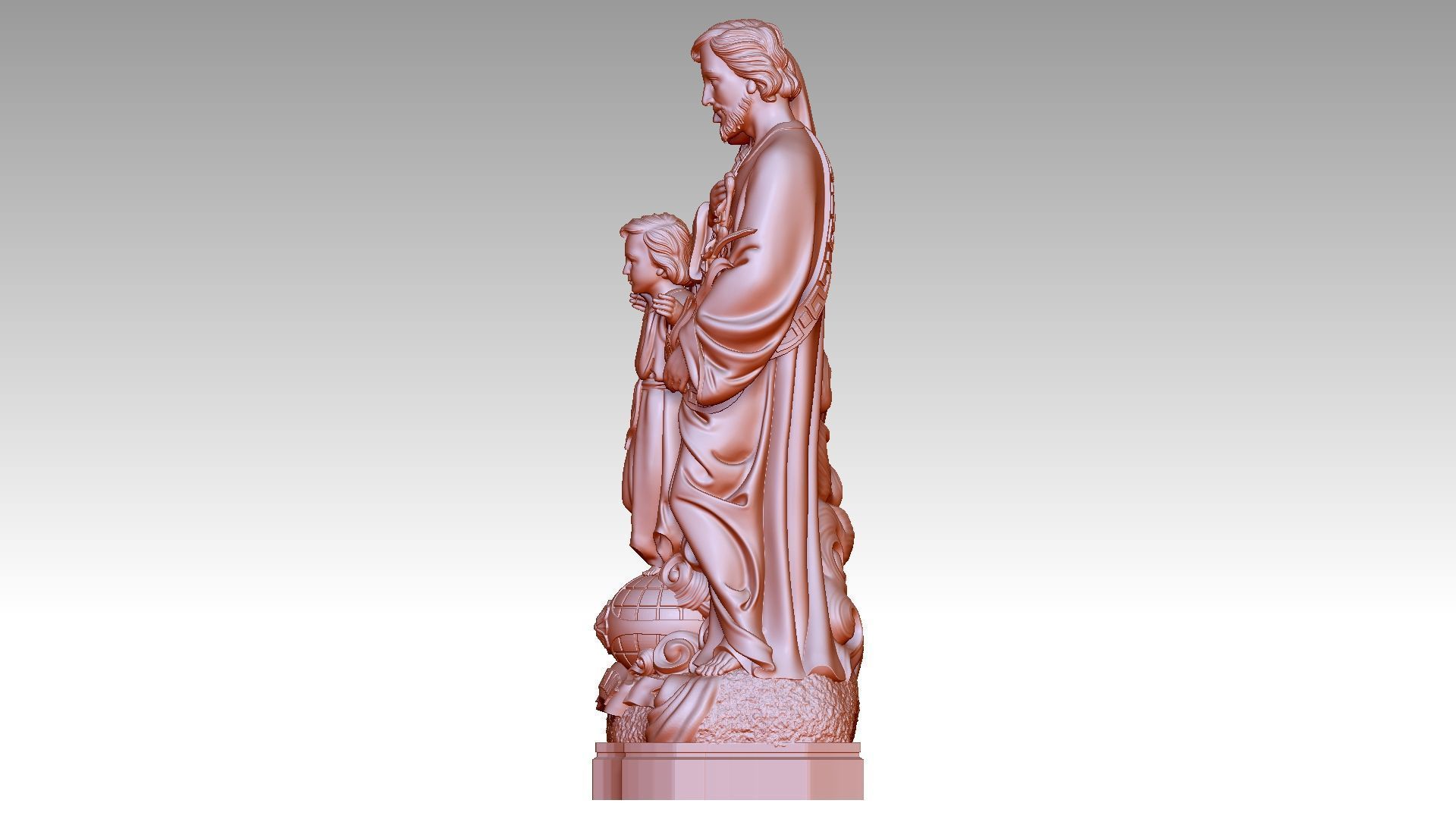 Holy Family - St Joseph - Mary - Jesus 3D print model_2