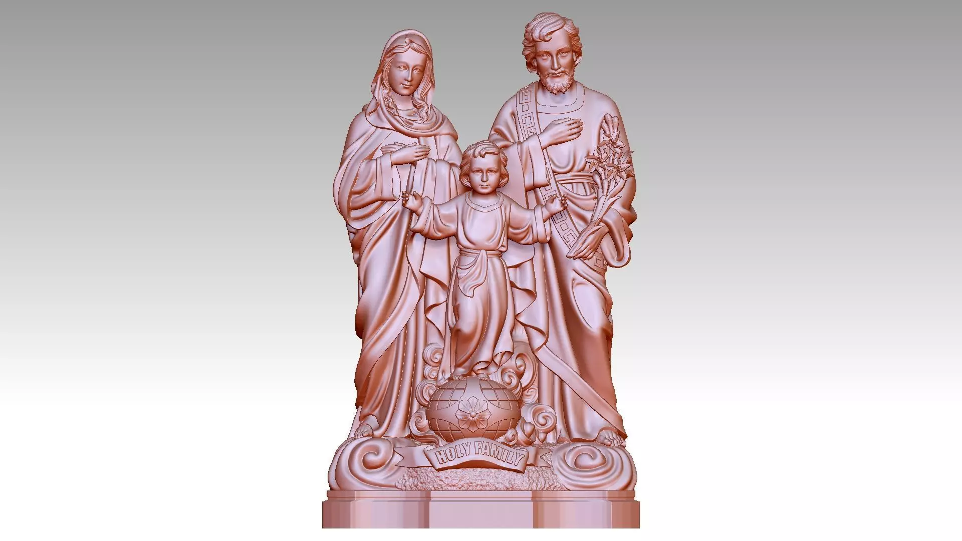 Holy Family - St Joseph - Mary - Jesus 3D print model_0