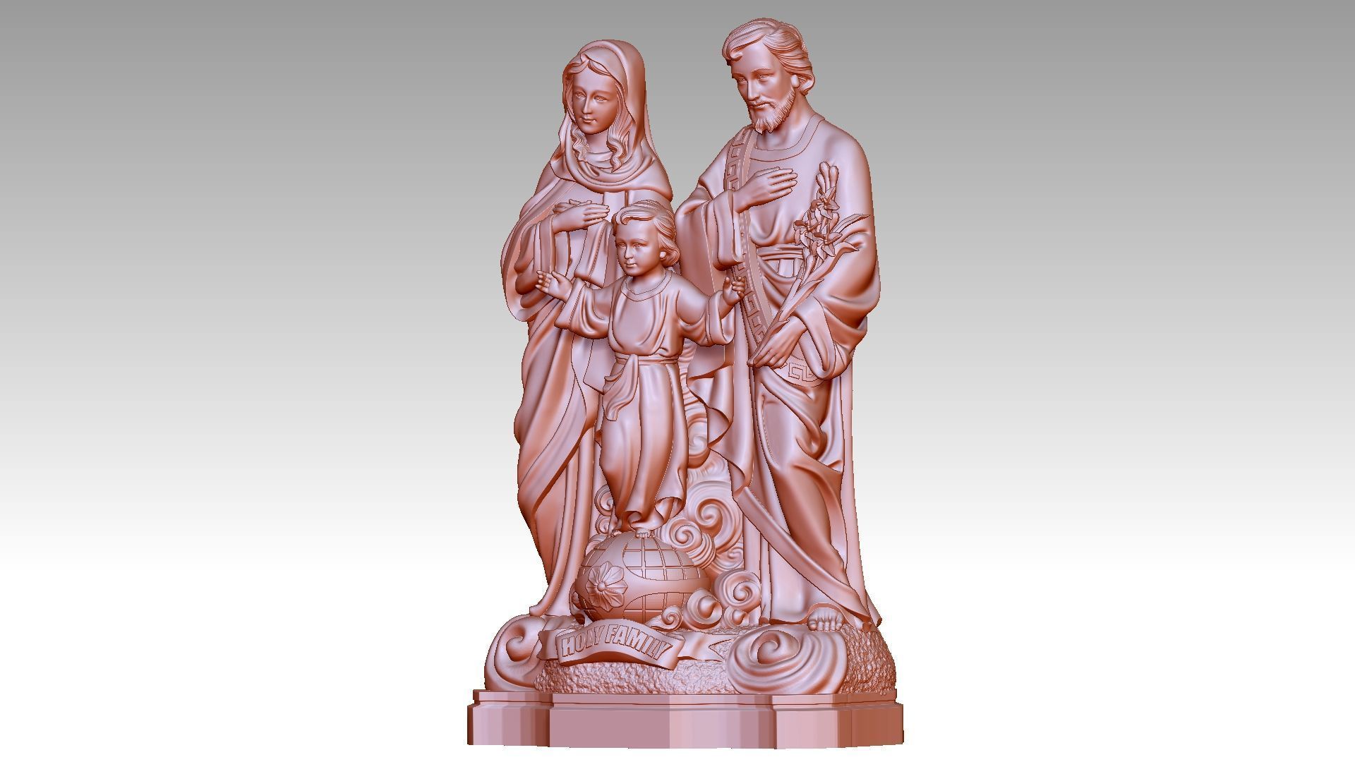 Holy Family - St Joseph - Mary - Jesus 3D print model_1