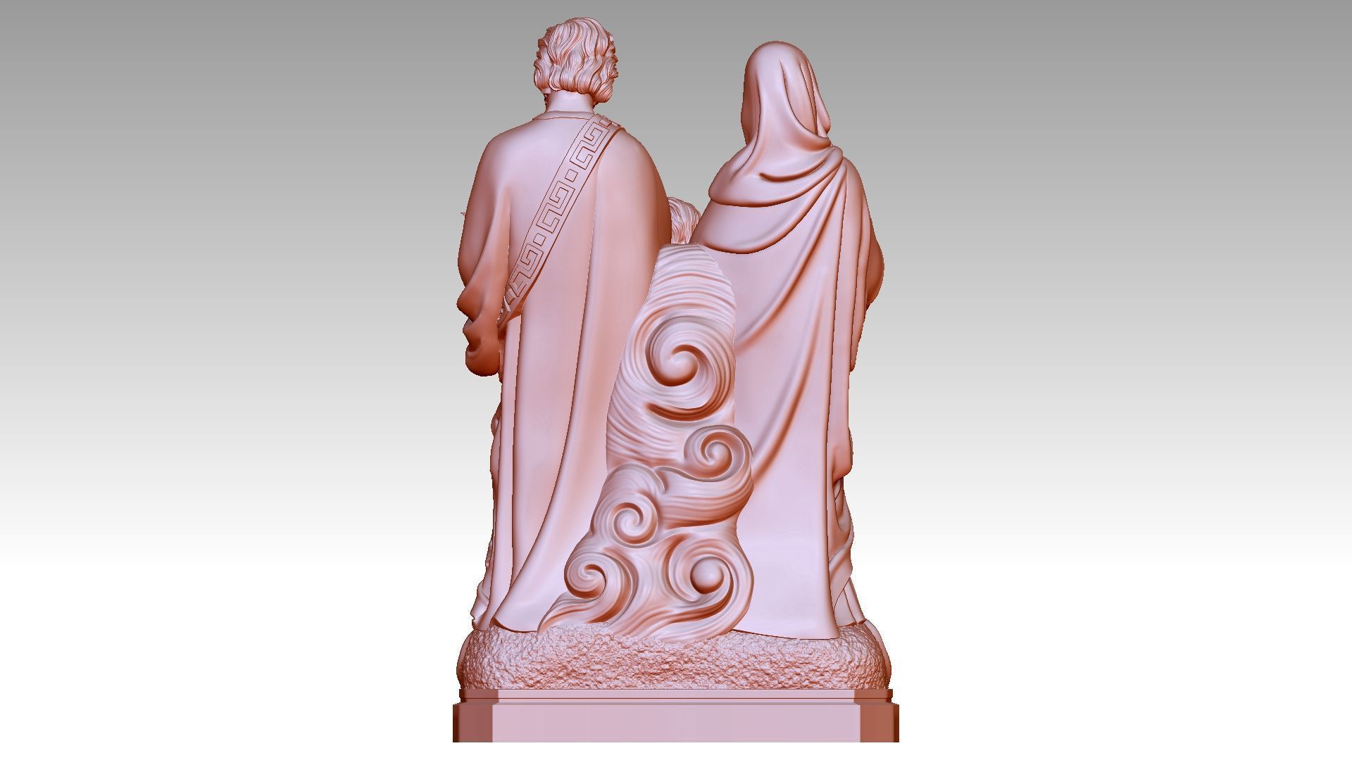 Holy Family - St Joseph - Mary - Jesus 3D print model_4