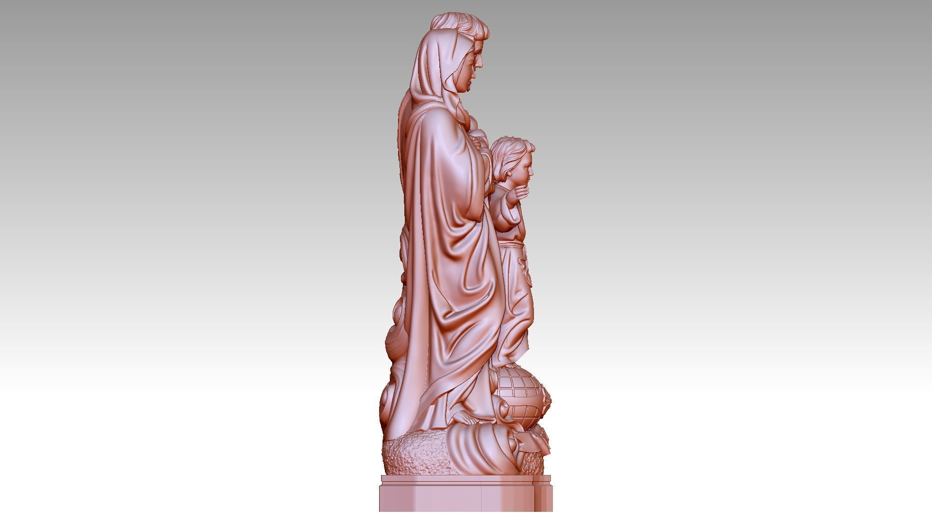 Holy Family - St Joseph - Mary - Jesus 3D print model_6