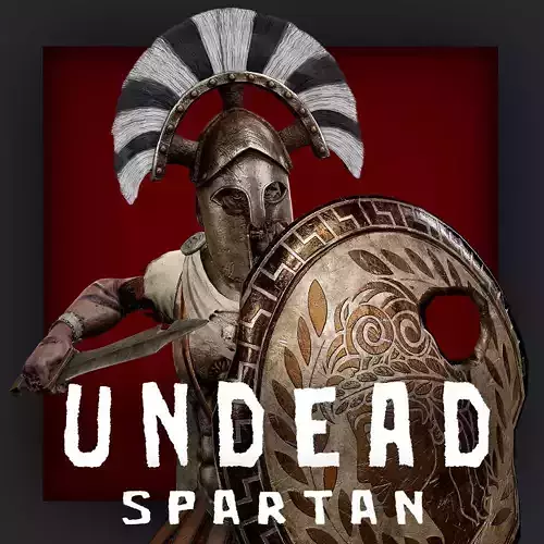 SPARTAN ROYAL GUARD UNDEAD 3 Low-poly 3D model