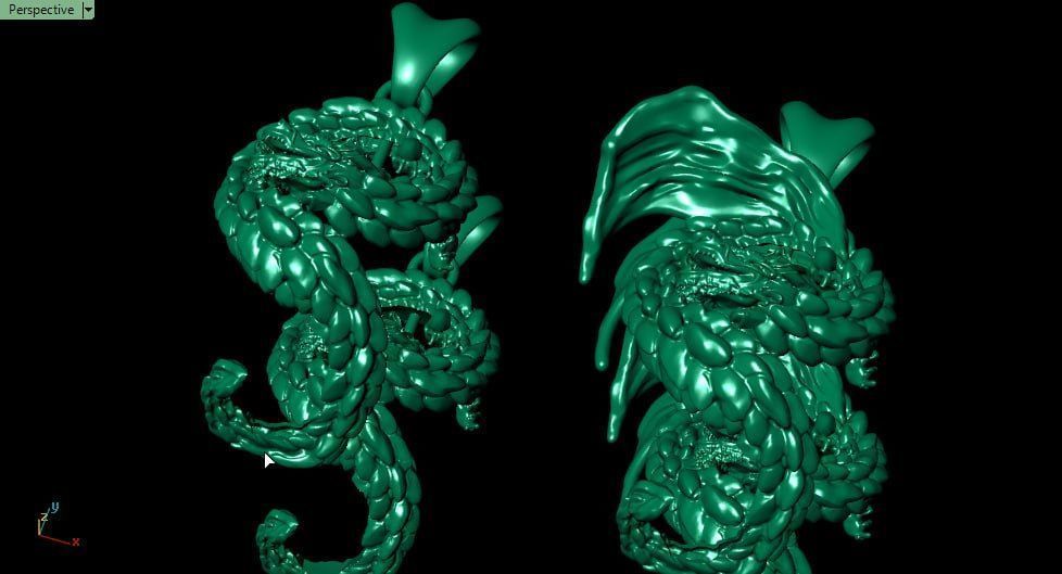 Dragon on a hexagon stone solid and hollow 3D print model_7