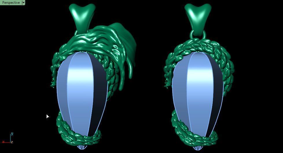 Dragon on a hexagon stone solid and hollow 3D print model_5