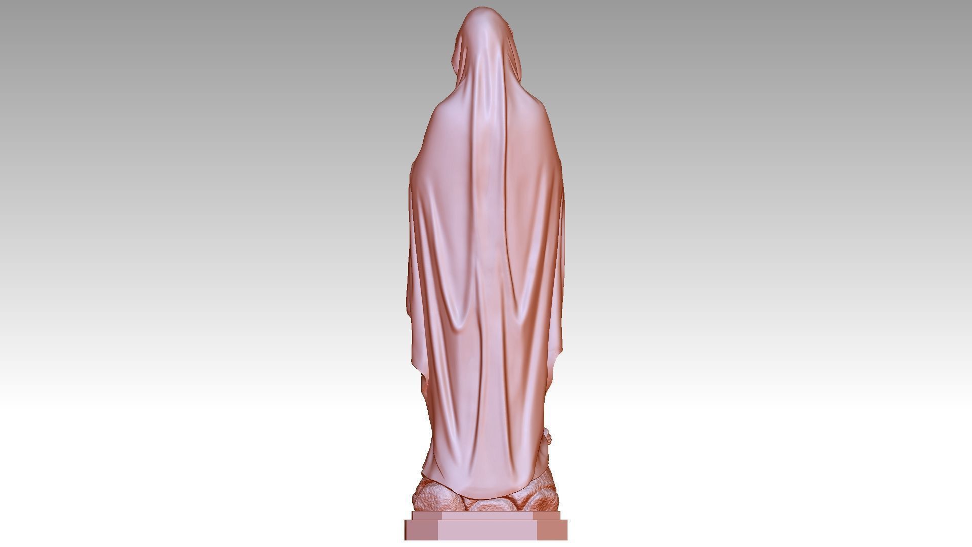 Virgin Mary of Lourdes 2 3D print model_4