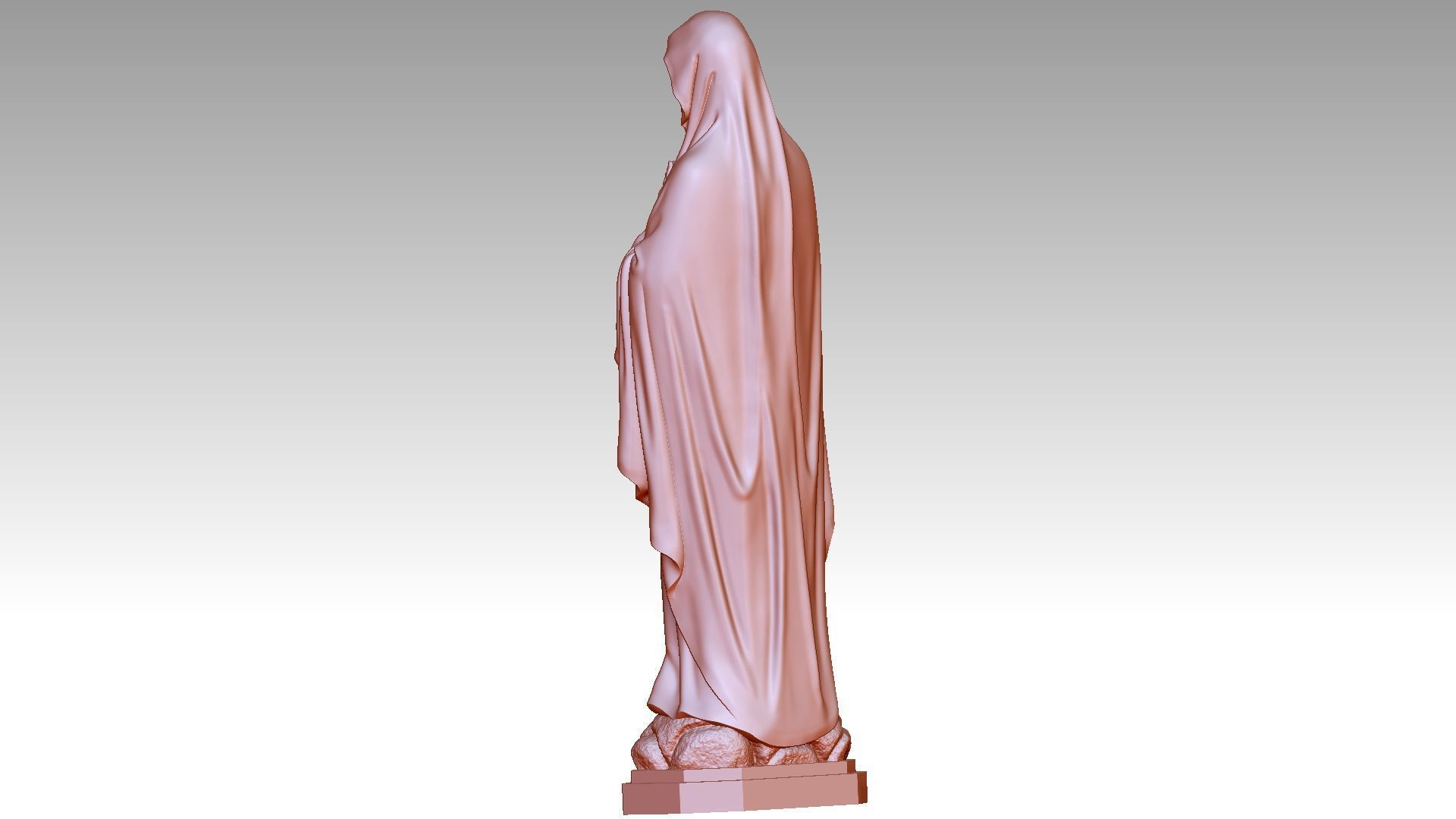 Virgin Mary of Lourdes 2 3D print model_3