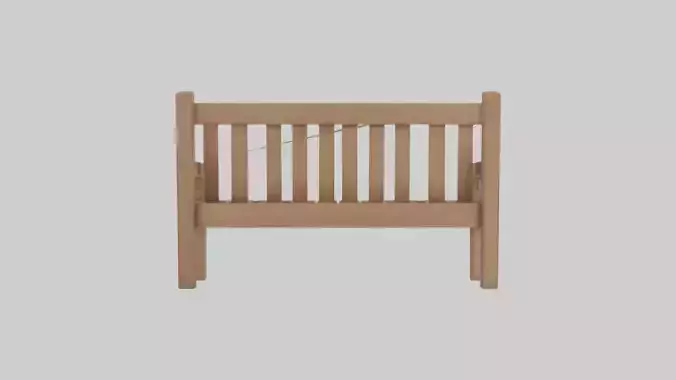 Wooden bench Model