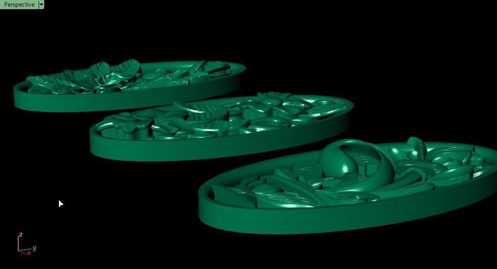 free gold flower frames Free 3D print model_3