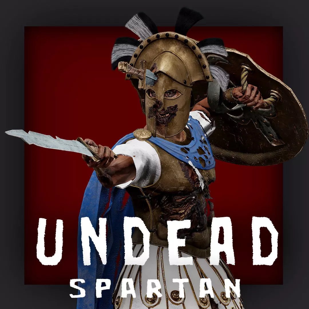 SPARTAN ROYAL GUARD UNDEAD 4 Low-poly 3D model_0