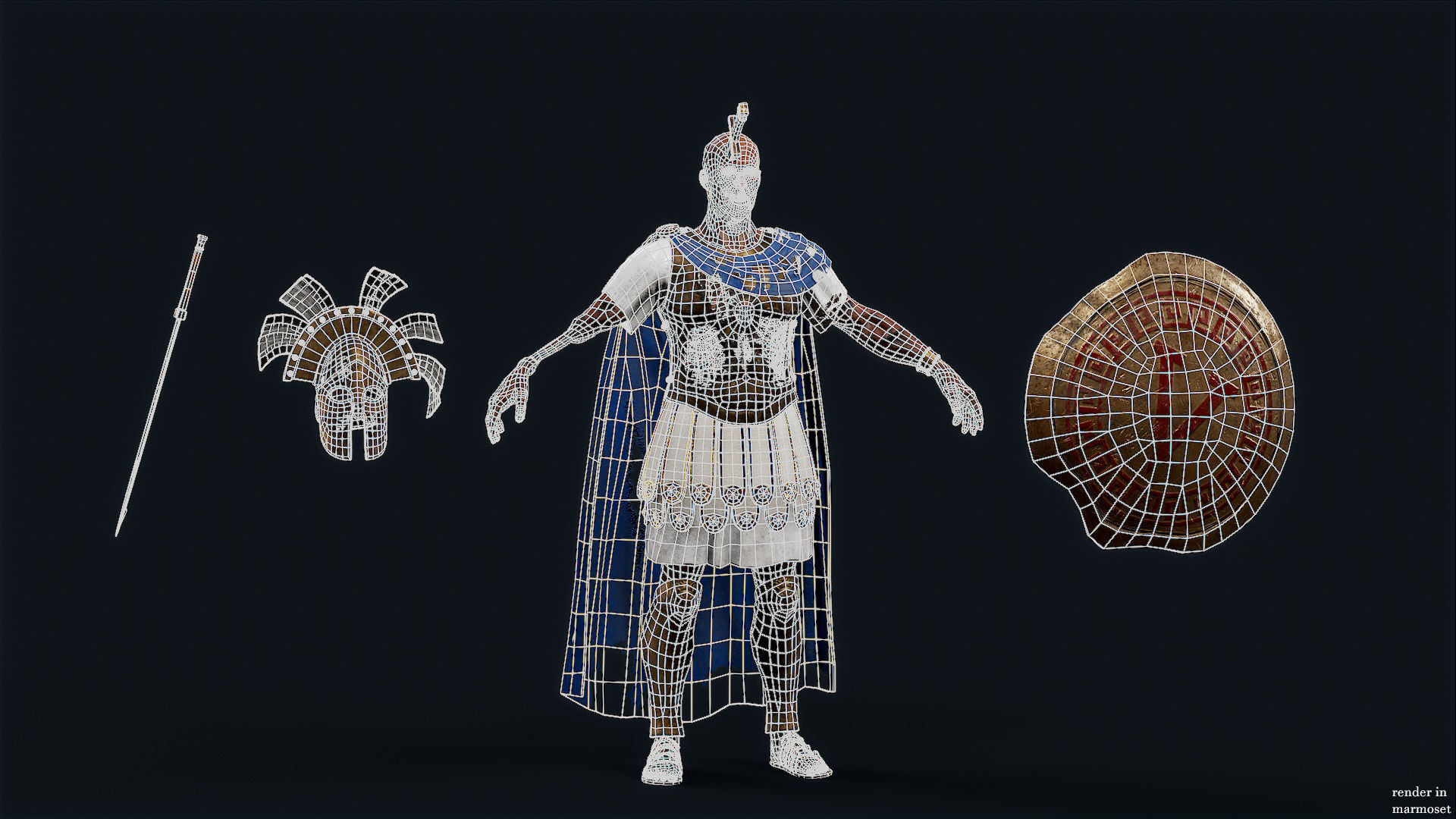 SPARTAN ROYAL GUARD UNDEAD 4 Low-poly 3D model_15