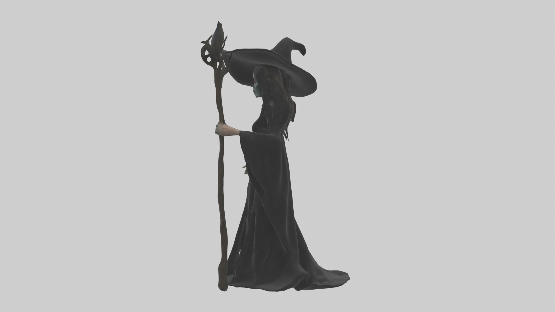 Witch Model Low-poly 3D model_6