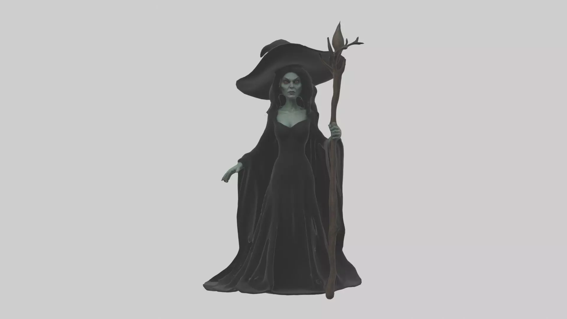 Witch Model Low-poly 3D model_0