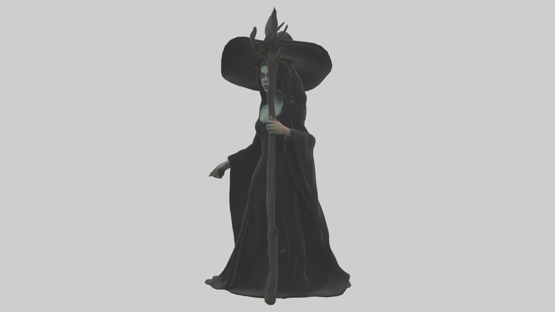 Witch Model Low-poly 3D model_4