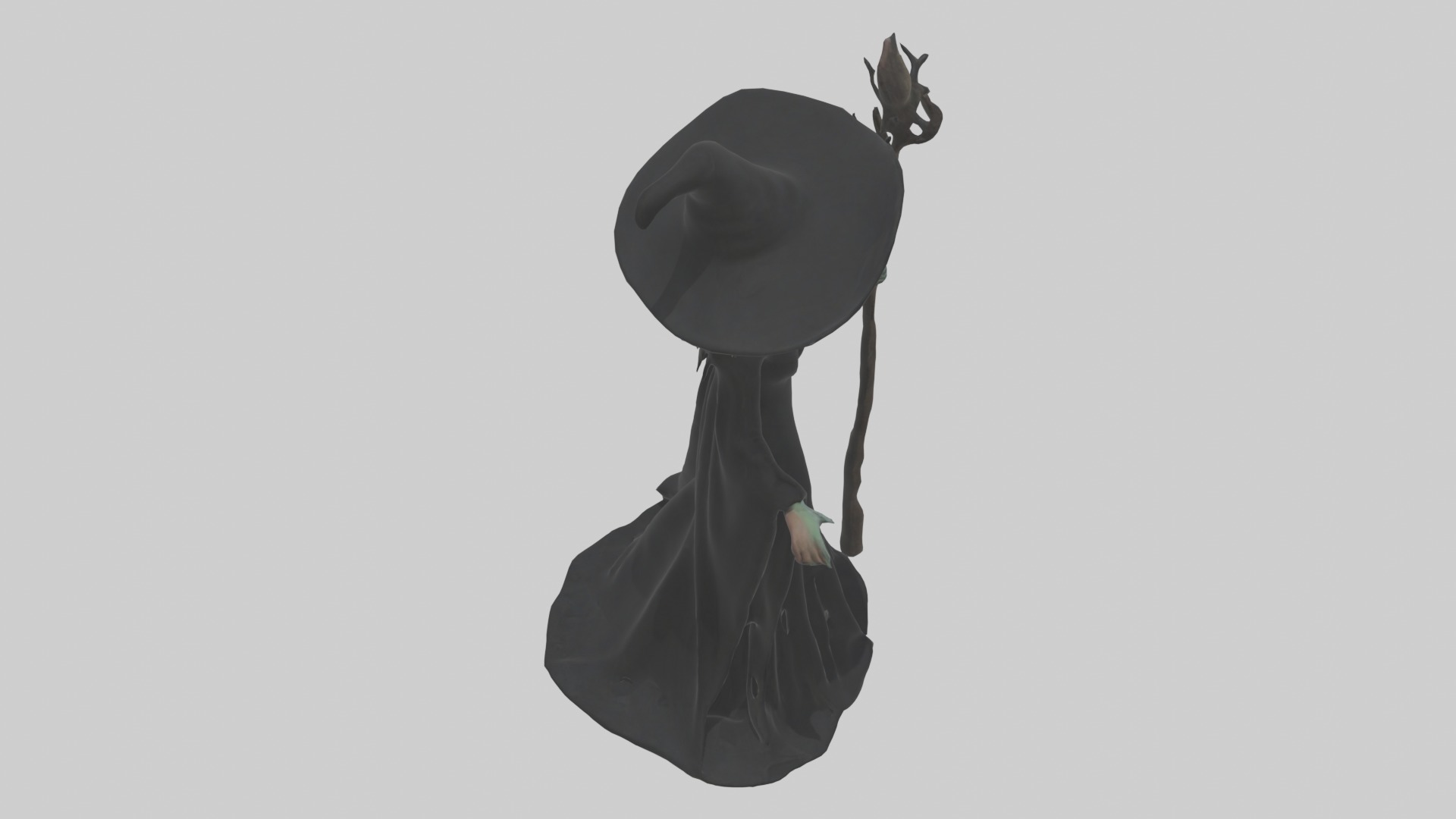 Witch Model Low-poly 3D model_12