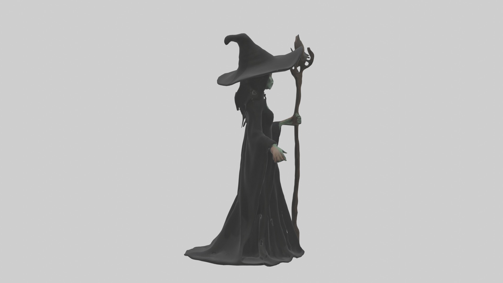 Witch Model Low-poly 3D model_7