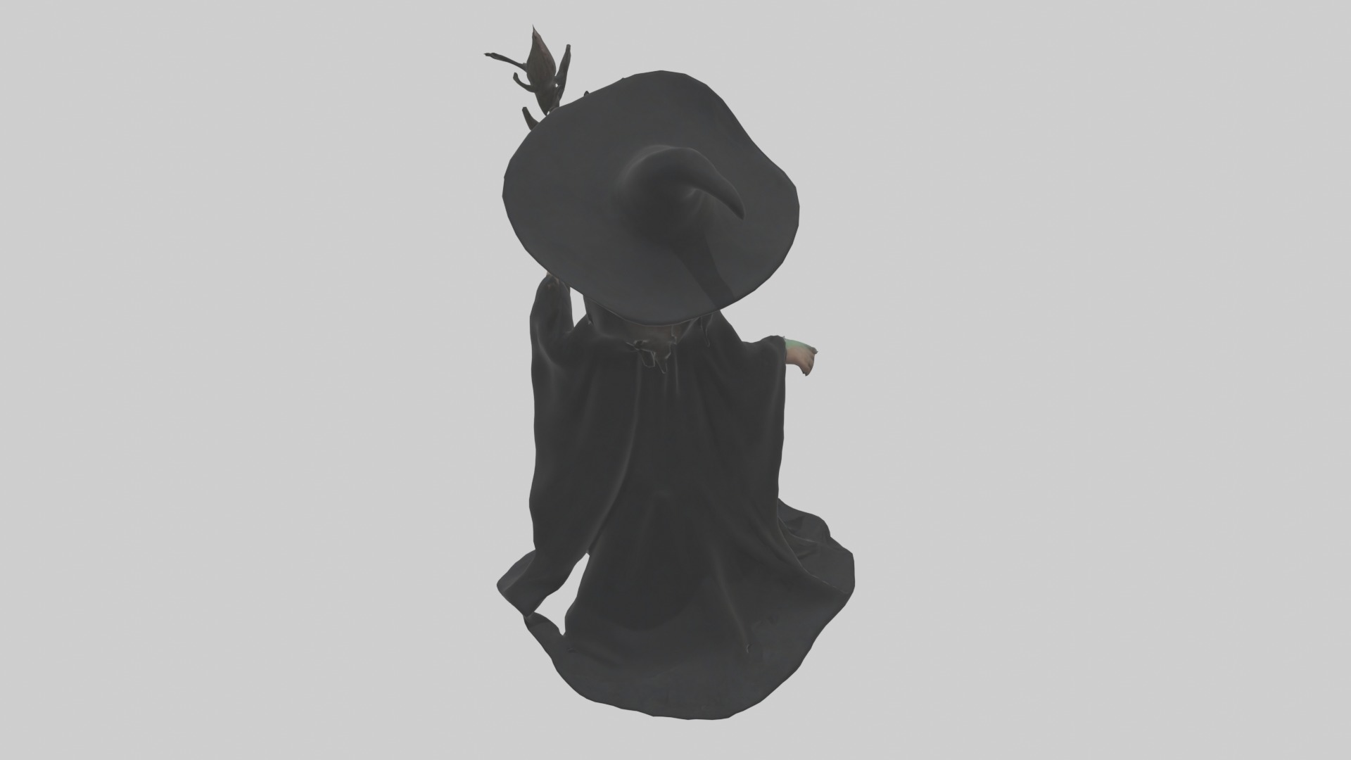 Witch Model Low-poly 3D model_9