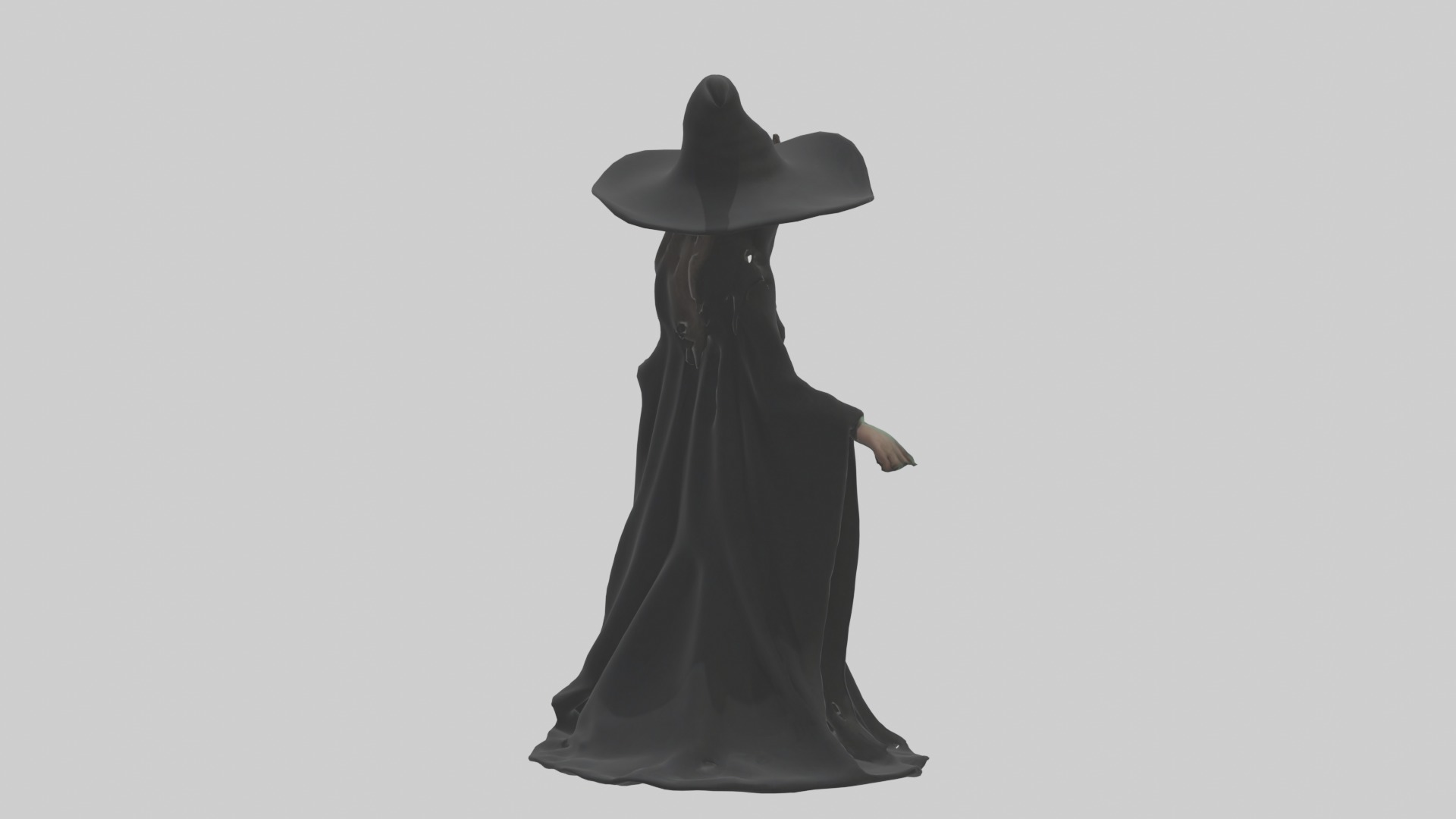 Witch Model Low-poly 3D model_3