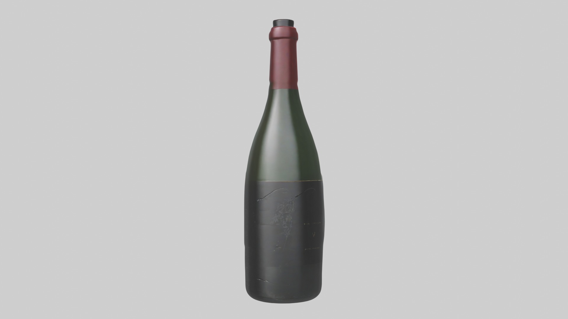Winebottle Model Low-poly 3D model_5