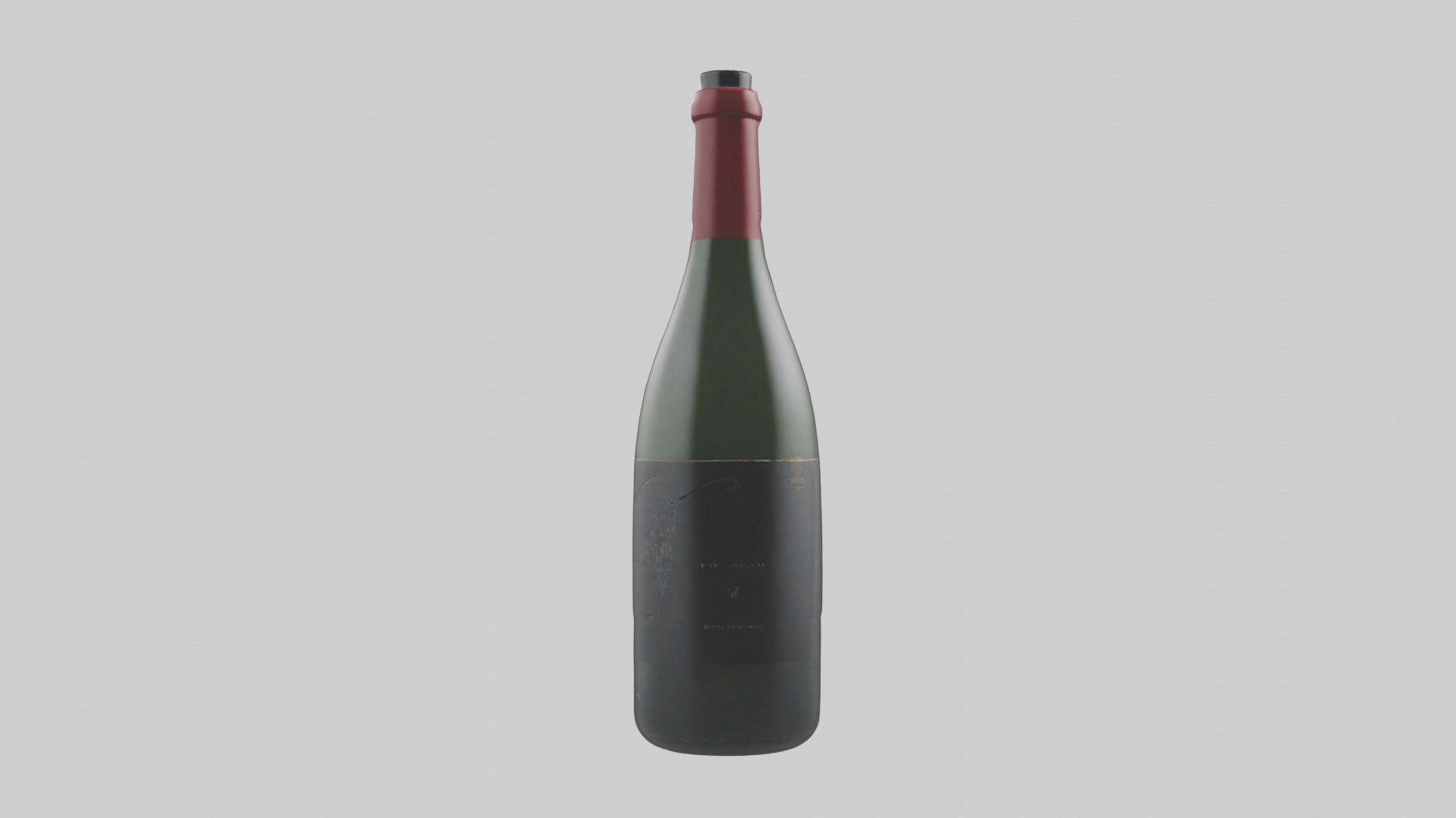 Winebottle Model Low-poly 3D model_3