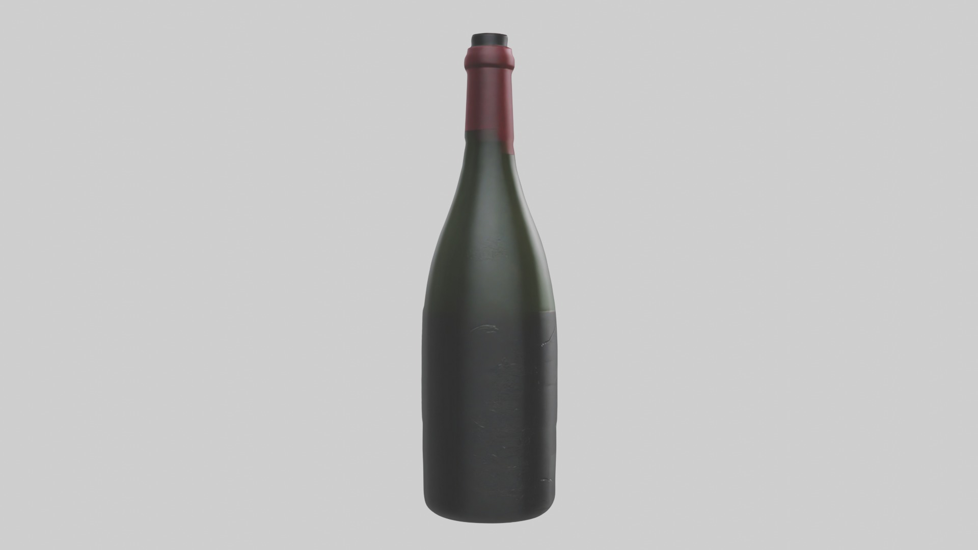 Winebottle Model Low-poly 3D model_2