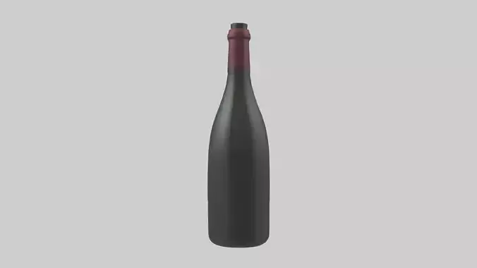 Winebottle Model Low-poly 3D model
