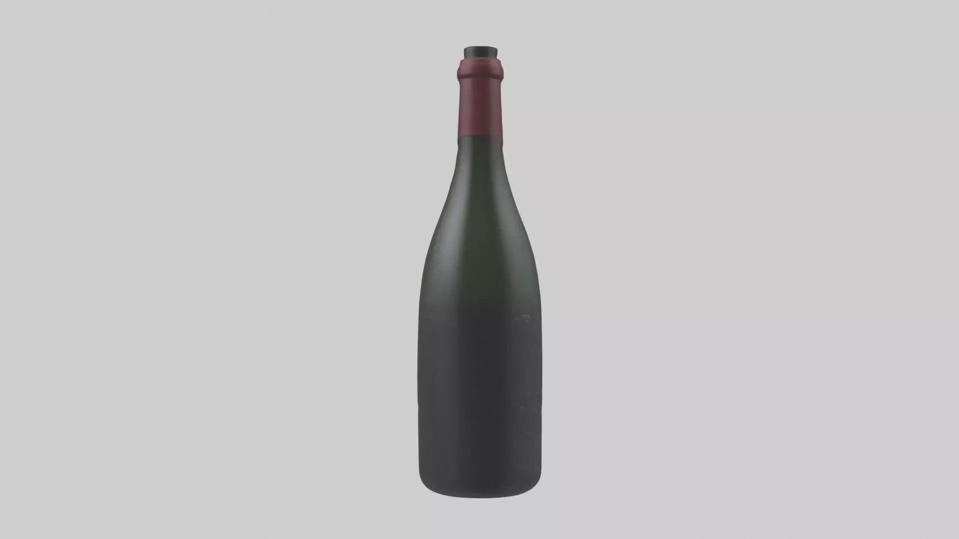 Winebottle Model Low-poly 3D model_0