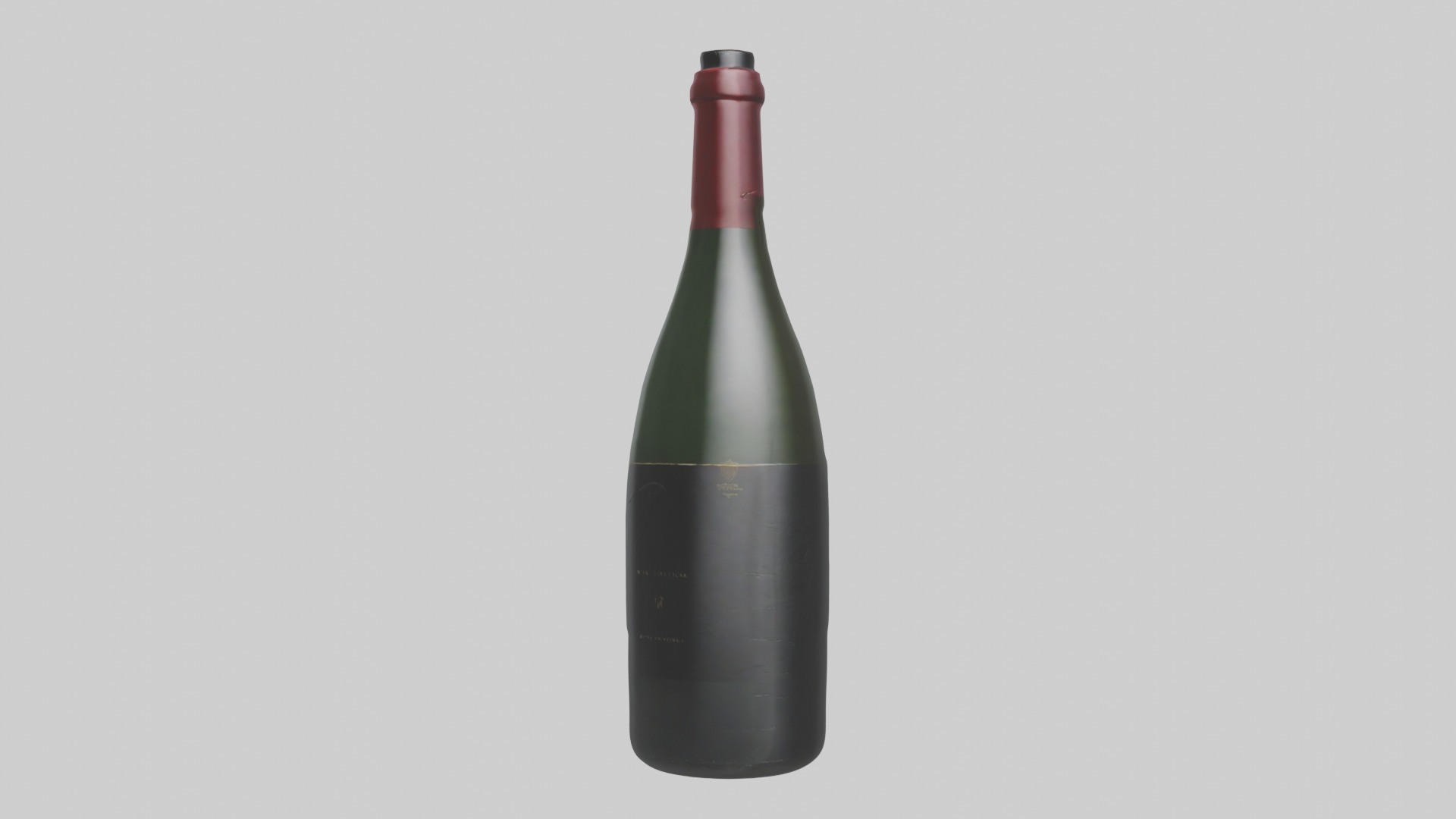 Winebottle Model Low-poly 3D model_4
