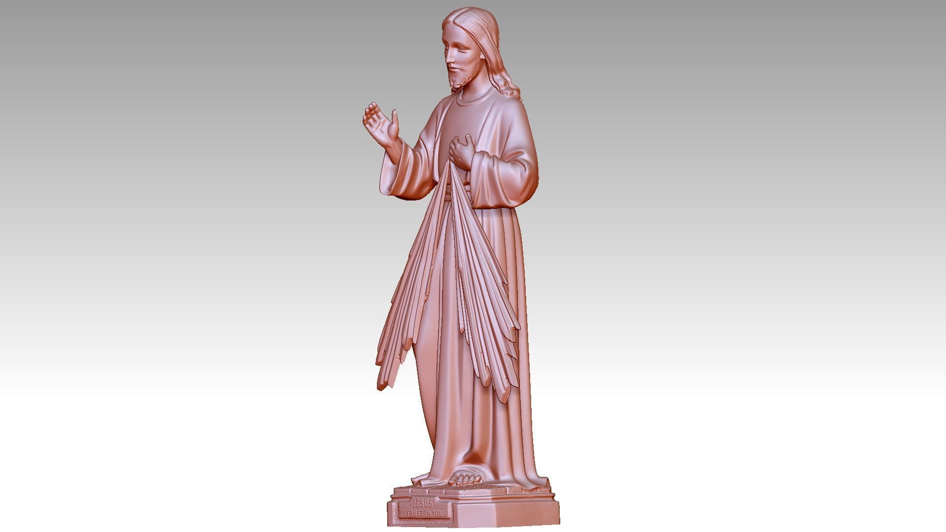 Jesus - Devine Mercy 3D print model_1