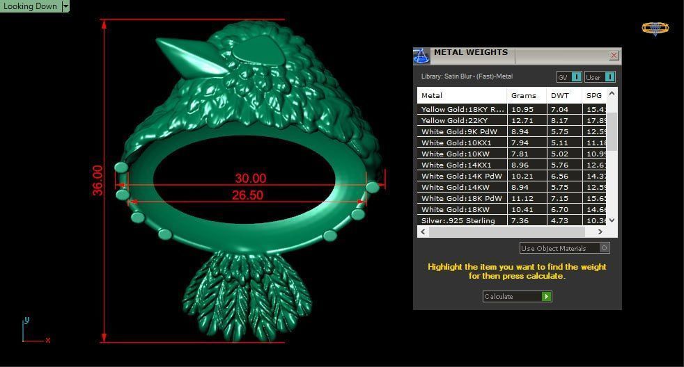 Hollow gold bird 3D print model_7