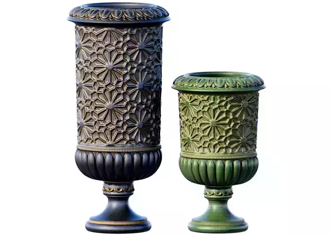 Oriental Luxury Decorative garden Floor Vase Urn Pot Arabic 