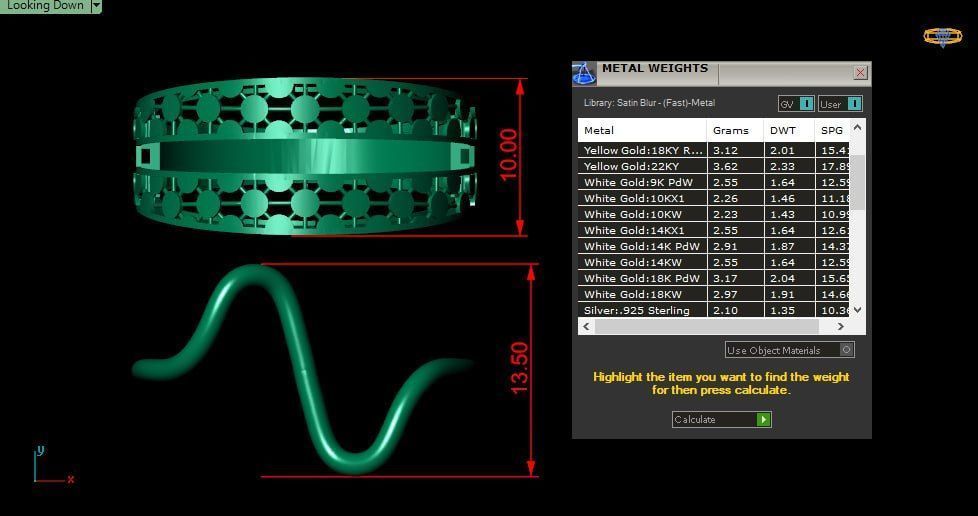 2nd two piece facet fusion gold ring 3D print model_6
