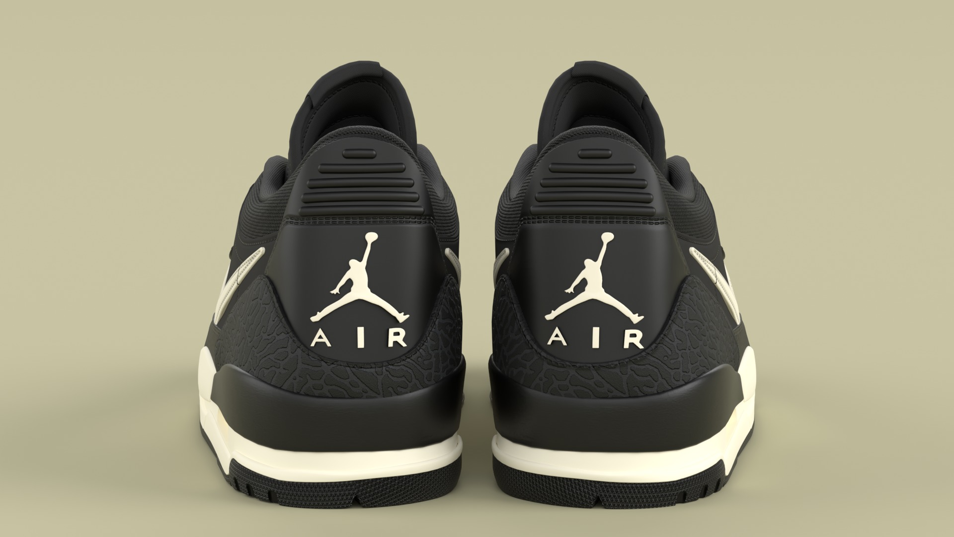 Air Jordan Legacy 312 Low black Phantom Low-poly 3D model_2