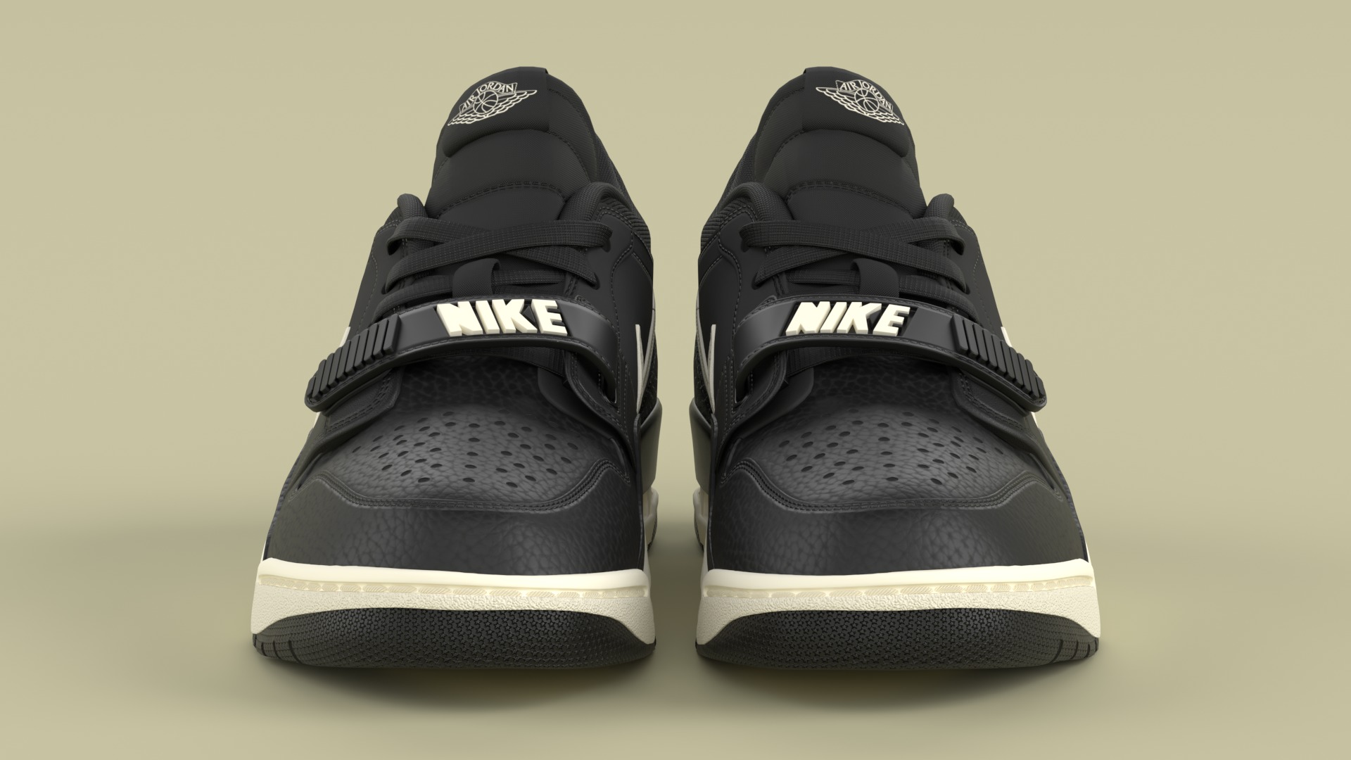 Air Jordan Legacy 312 Low black Phantom Low-poly 3D model_1