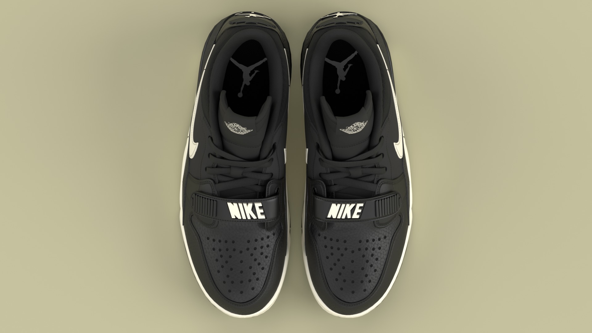 Air Jordan Legacy 312 Low black Phantom Low-poly 3D model_3