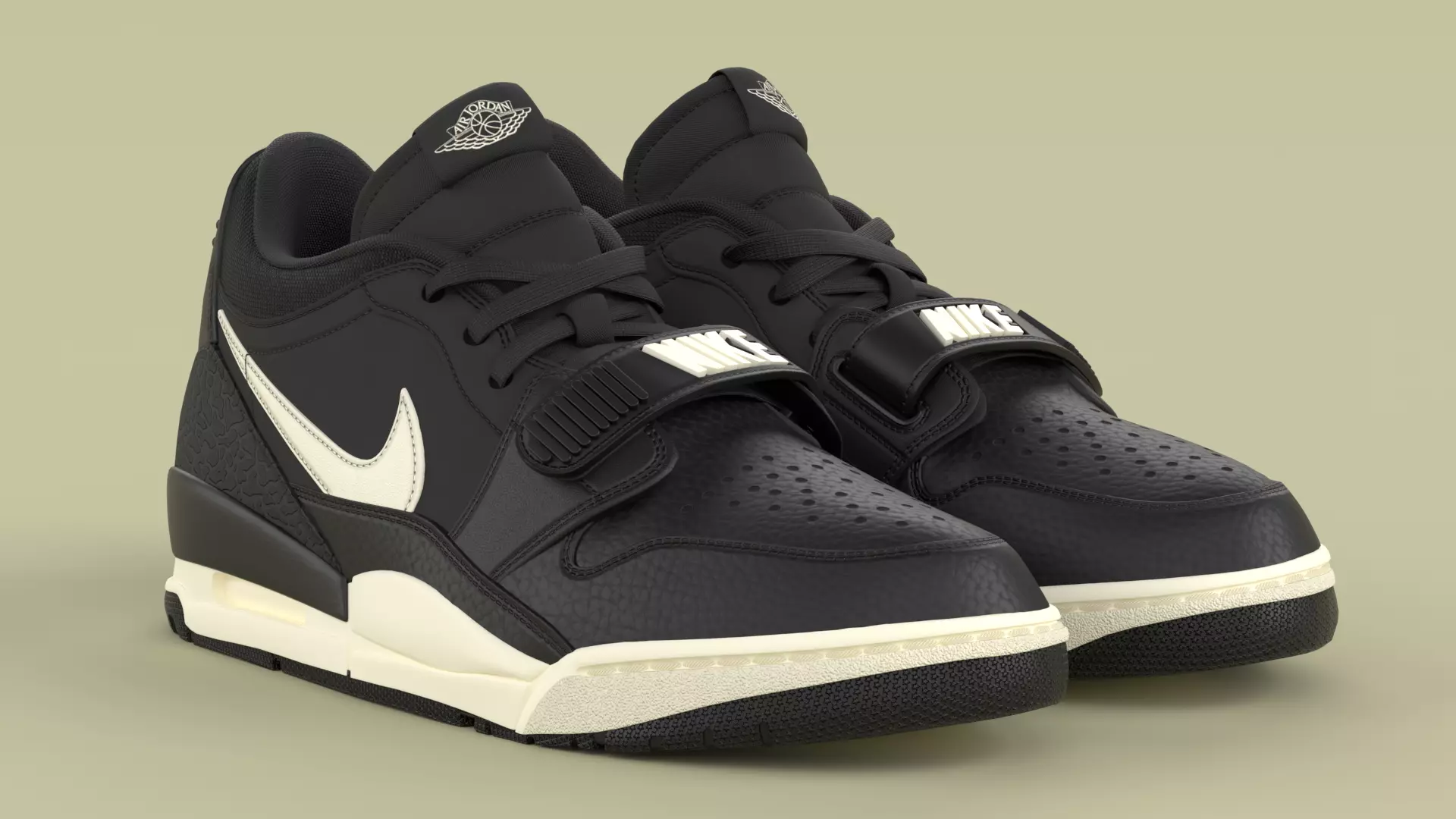 Air Jordan Legacy 312 Low black Phantom Low-poly 3D model_0
