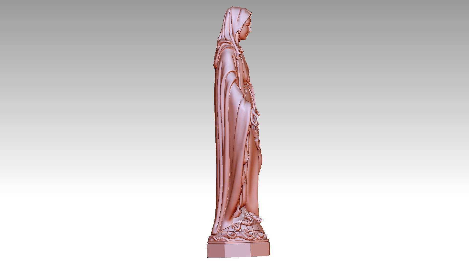 Virgin Mary of Grace 3D print model_6