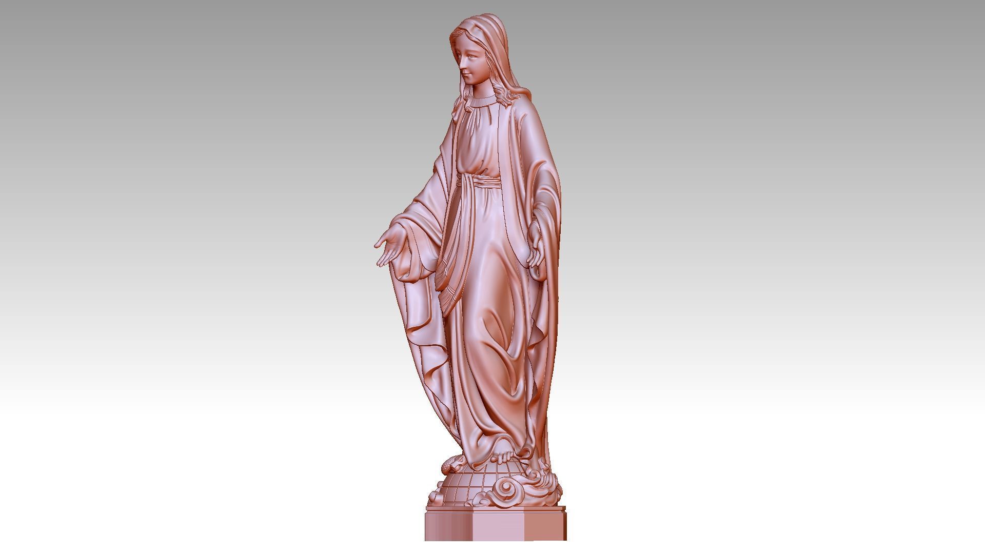 Virgin Mary of Grace 3D print model_1