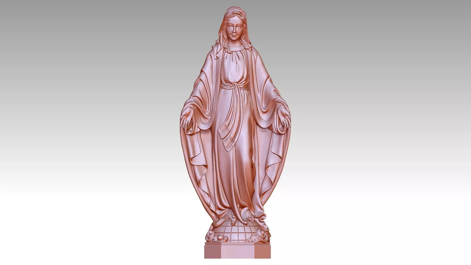 Virgin Mary of Grace 3D print model_0