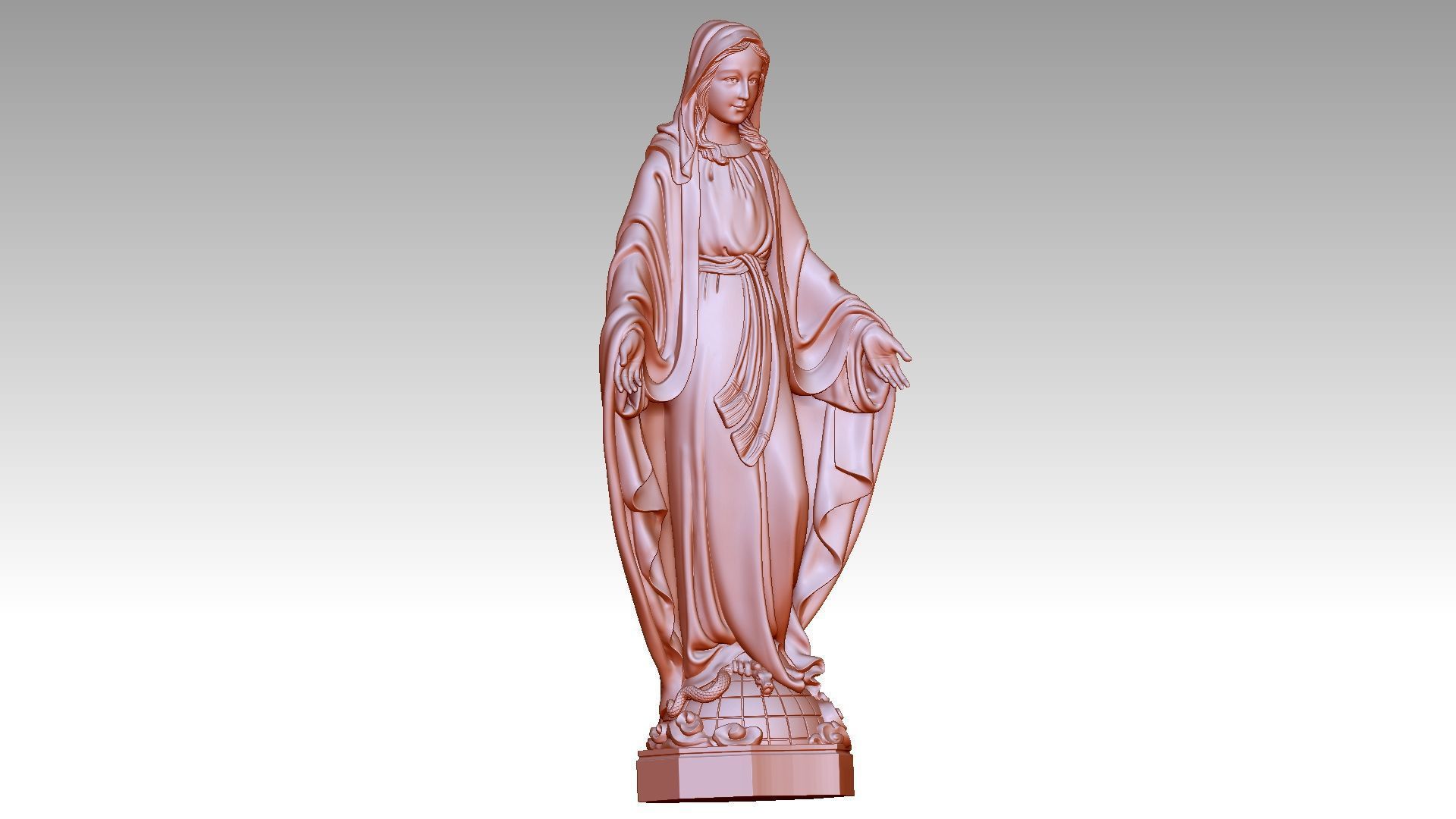 Virgin Mary of Grace 3D print model_7