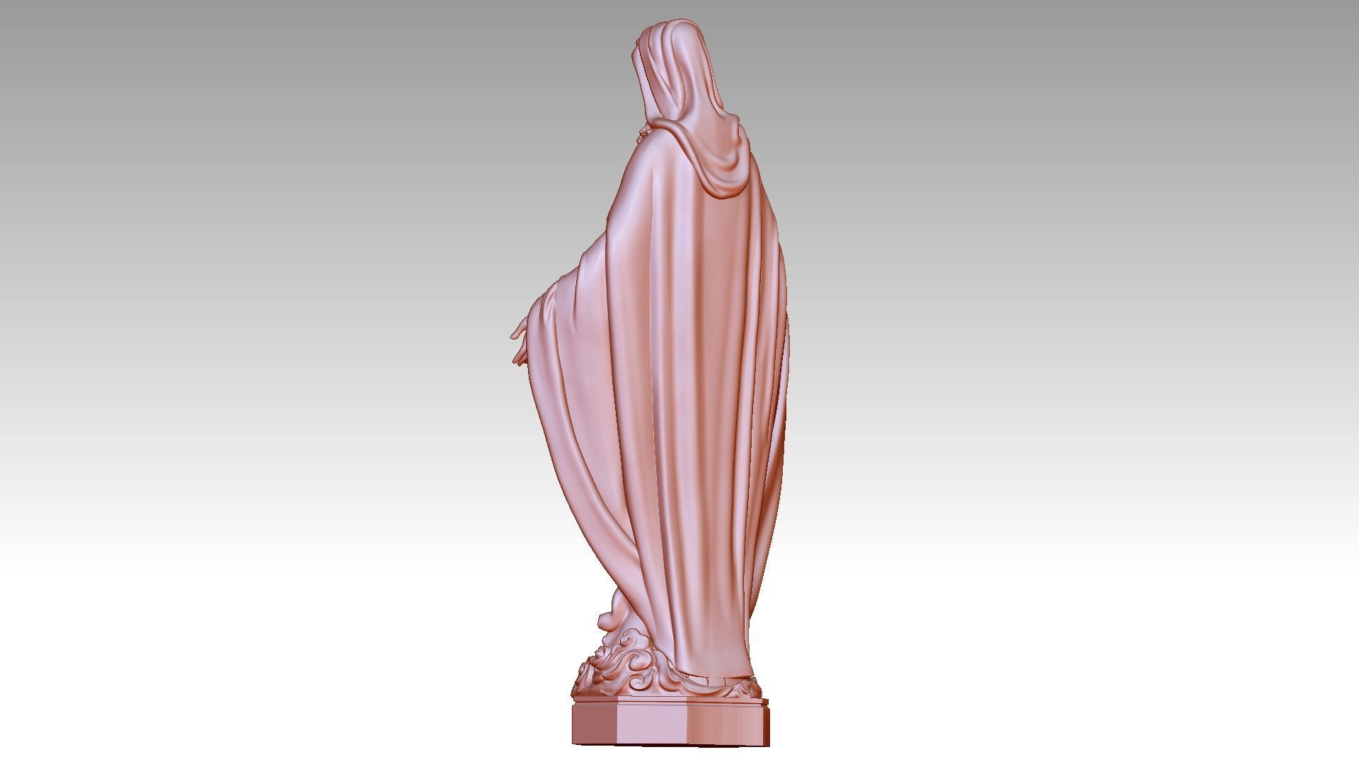 Virgin Mary of Grace 3D print model_3