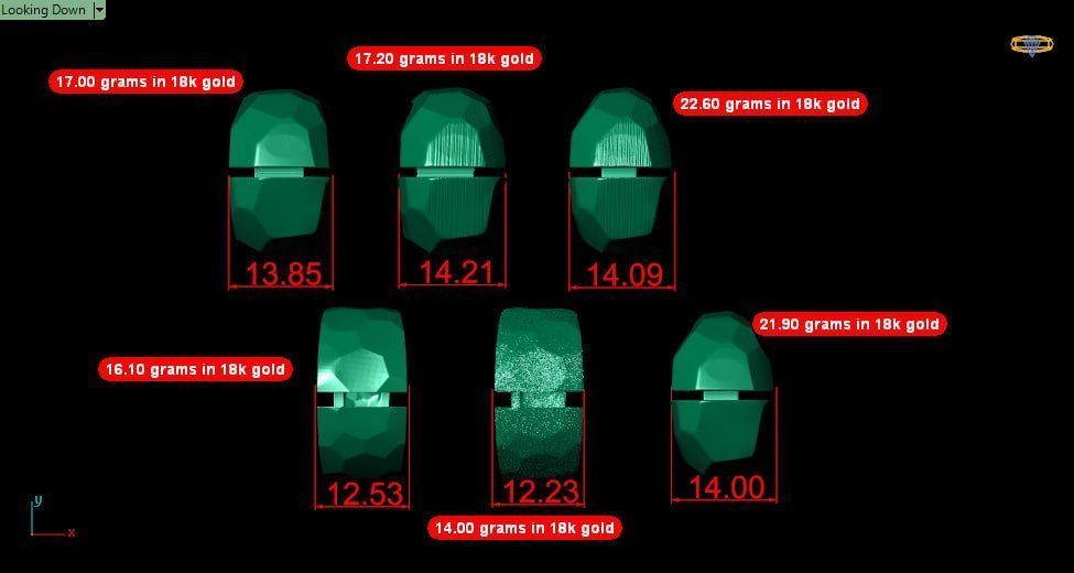 6 slightly different soccer ball skin gold ring 3D print model_6