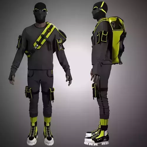 3d model of backpack