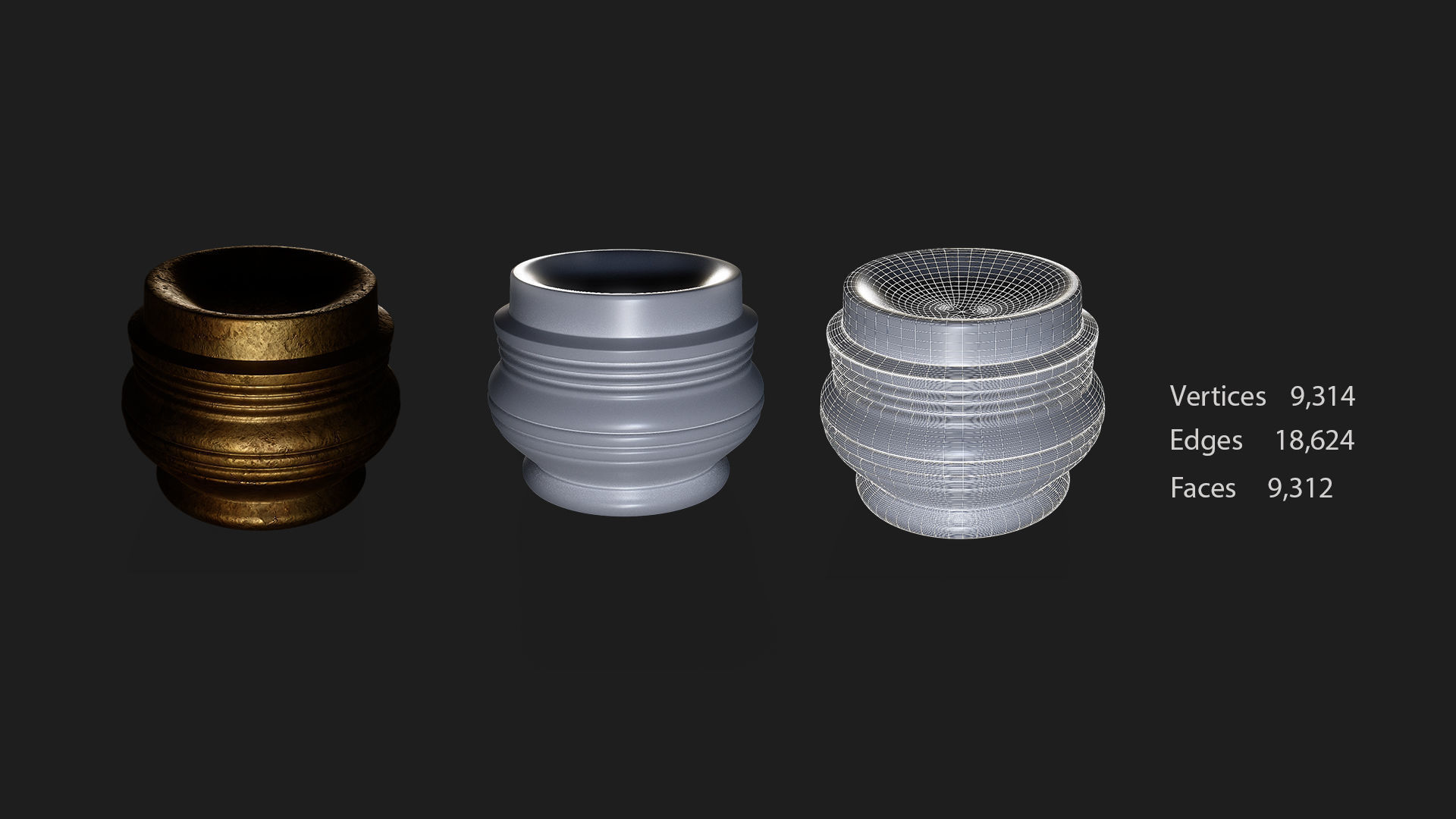 16 candle 8holders low poly 3D model_17